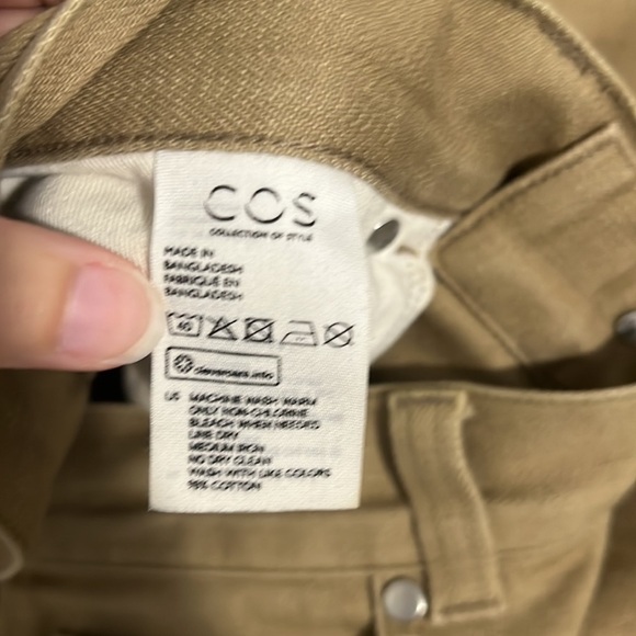 COS Tan Midrise Relaxed Fit Wide Leg Pants Size 29 - Picture 11 of 13